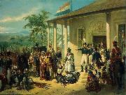 Nicolaas Pieneman The submission of Diepo Negoro to Lieutenant-General Hendrik Merkus Baron de Kock France oil painting artist